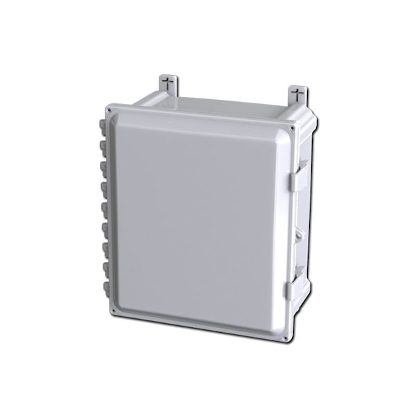 Quick Release Padlock Hasp Electrical Enclosures, 15.40 in H, 7.89 in D, 14.68 in W, Polycarbonate
